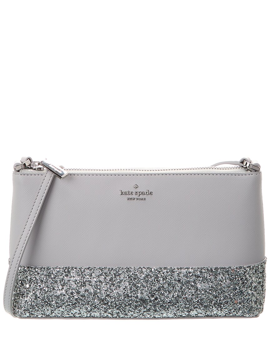 Kate Spade New York Flash Leather Crossbody In Grey