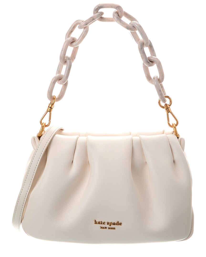 Kate Spade Souffle Smooth Leather Crossbody In White