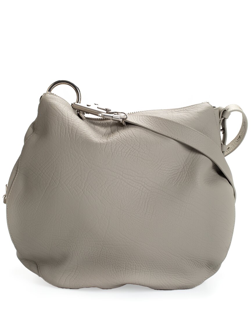 Burberry Grey Leather Shoulder Bag (authentic )