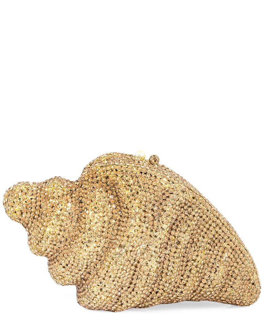 Aqs Shell Clutch In Gold