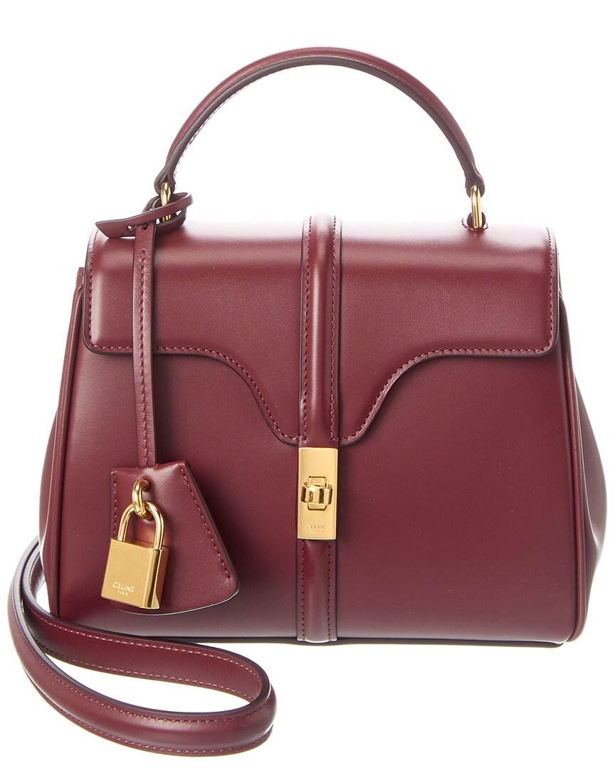 CELINE Mini 16 Leather Top Handle Bag