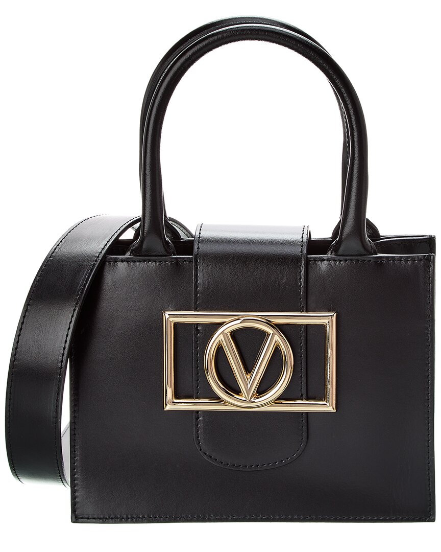 Valentino By Mario Valentino Aimee Super V Leather Tote In Black