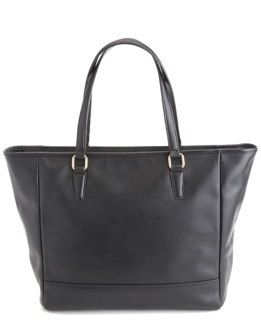 Royce New York Executive Leather Tote In Black