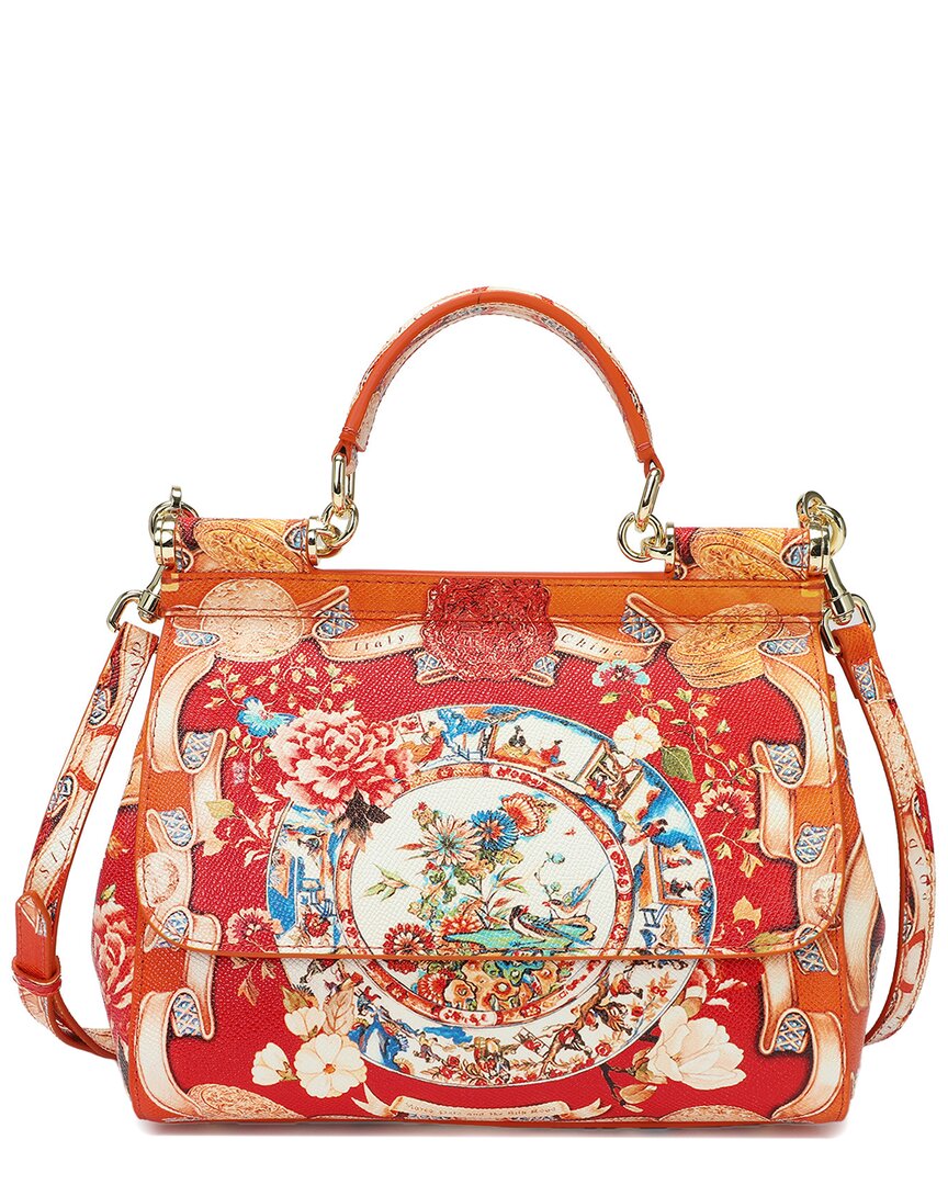 TIFFANY & FRED PARIS TIFFANY & FRED PARIS SAFFIANO PAINTED LEATHER TOP-HANDLE SATCHEL
