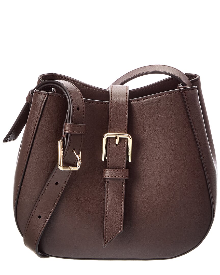 Furla Gold Dora Mini Leather Bucket Bag