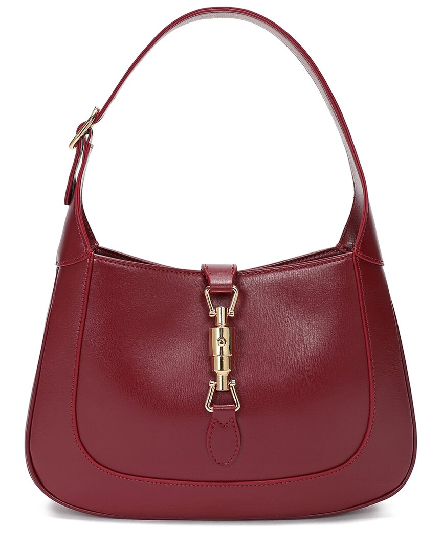 Tiffany & Fred Paris Smooth Leather Hobo Bag In Red