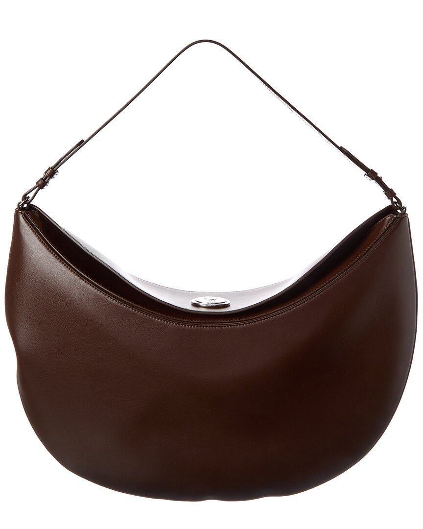 Jacquemus Ovalo Leather Shoulder Bag In Brown