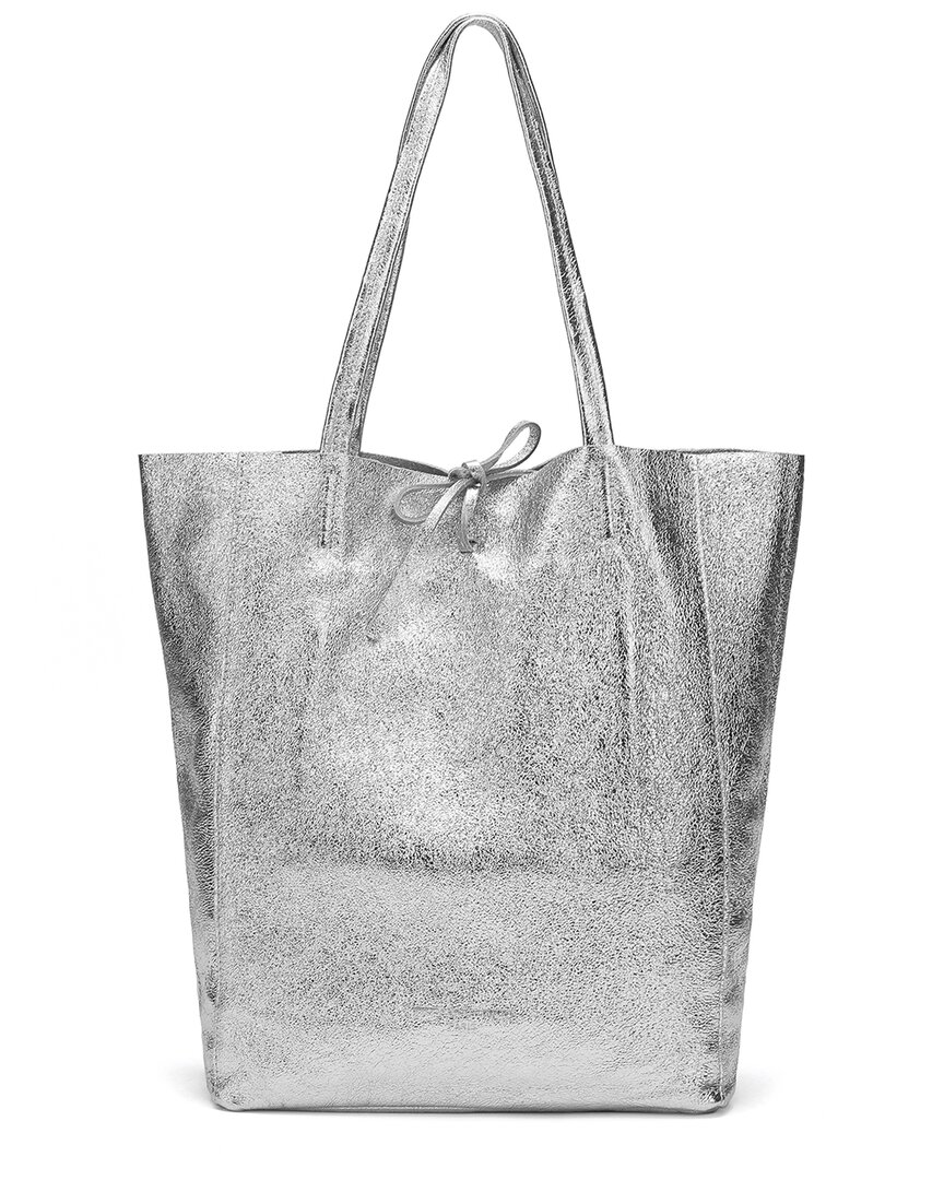 Tiffany & Fred Soft Metallic Leather Tote
