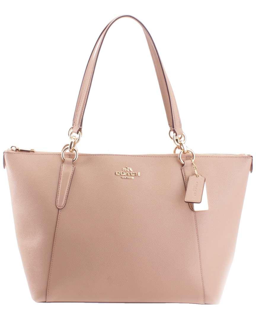Coach Ava Leather Tote In Pink