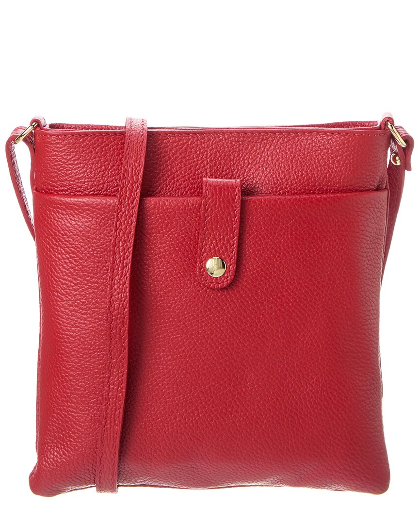 Persaman New York Leather Tote In Red