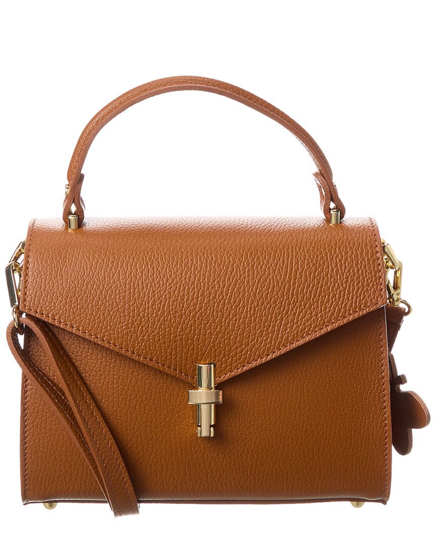 Persaman New York Tina13 Leather Satchel In Brown