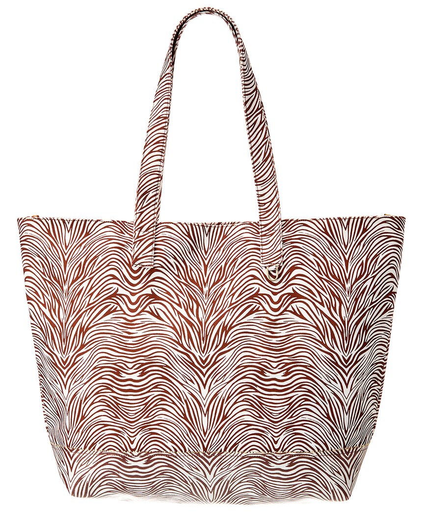 Hobo Detour Large Canvas Shopper Tote In Orange