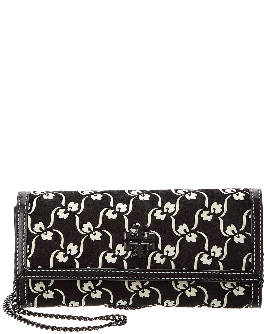 Tory Burch Juliette Floral Leather Chain Wallet