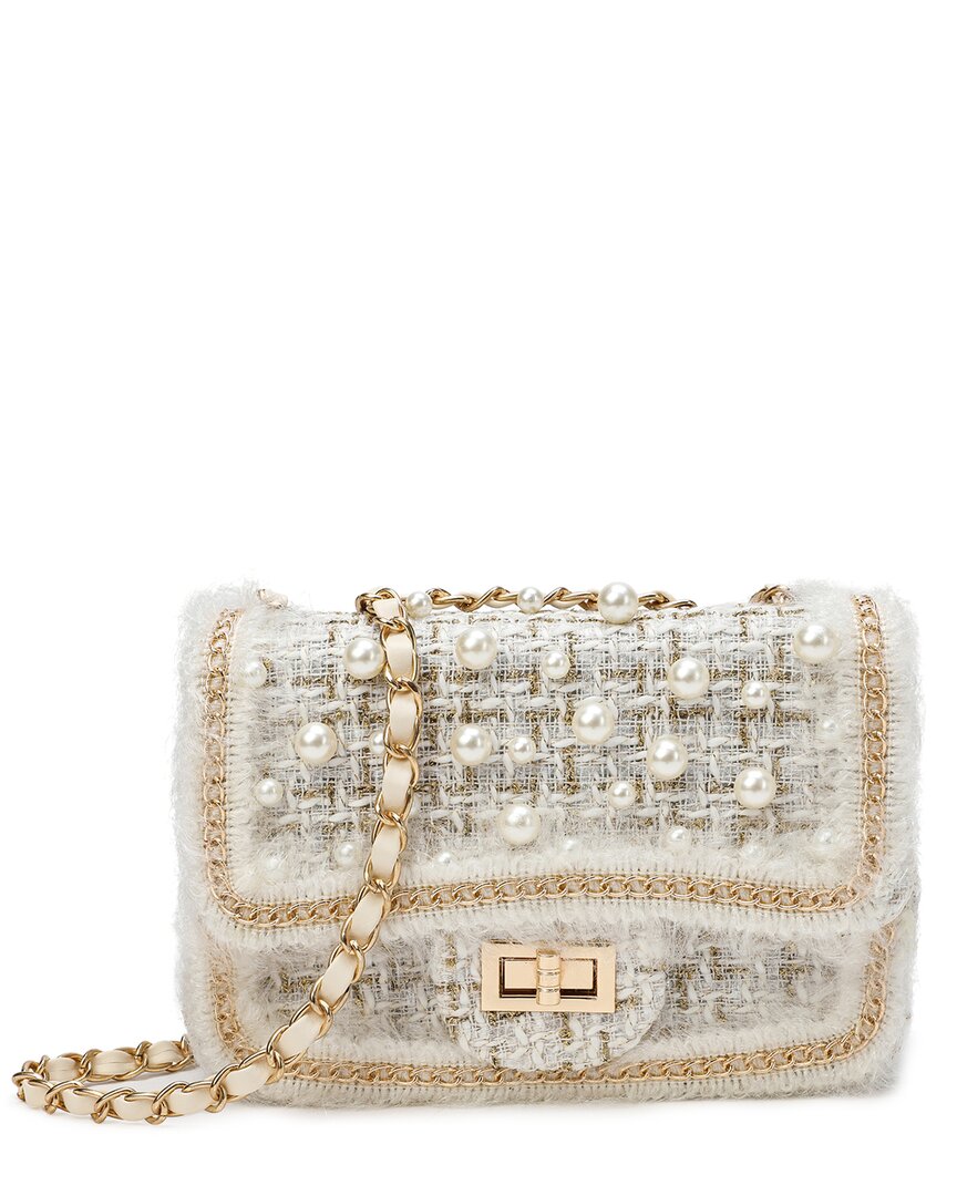 Tiffany & Fred Paris Leather Shoulder Bag In White