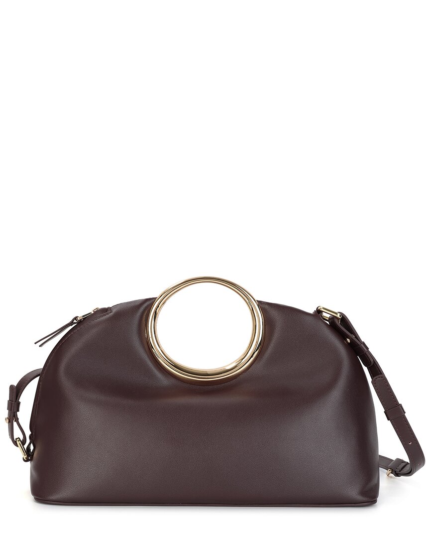 Tiffany & Fred Paris Smooth Leather Satchel In Brown