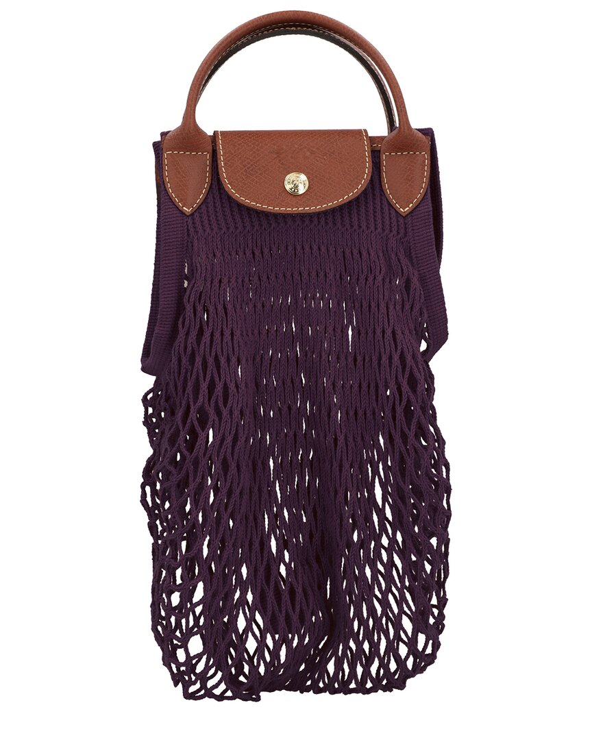 Longchamp Le Pliage Filet L Mesh Bag In Purple