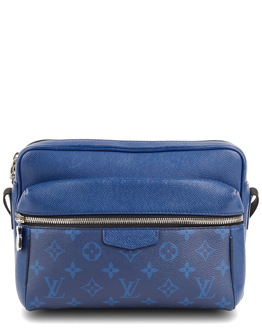 Pre-owned Louis Vuitton Blue Taigarama Coated Canvas Outdoor Messenger Taigarama (authentic Pre-loved)