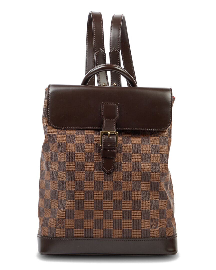 Pre-owned Louis Vuitton Brown Damier Ebene Coated Canvas Soho Backpack (authentic Pre-  Owned)