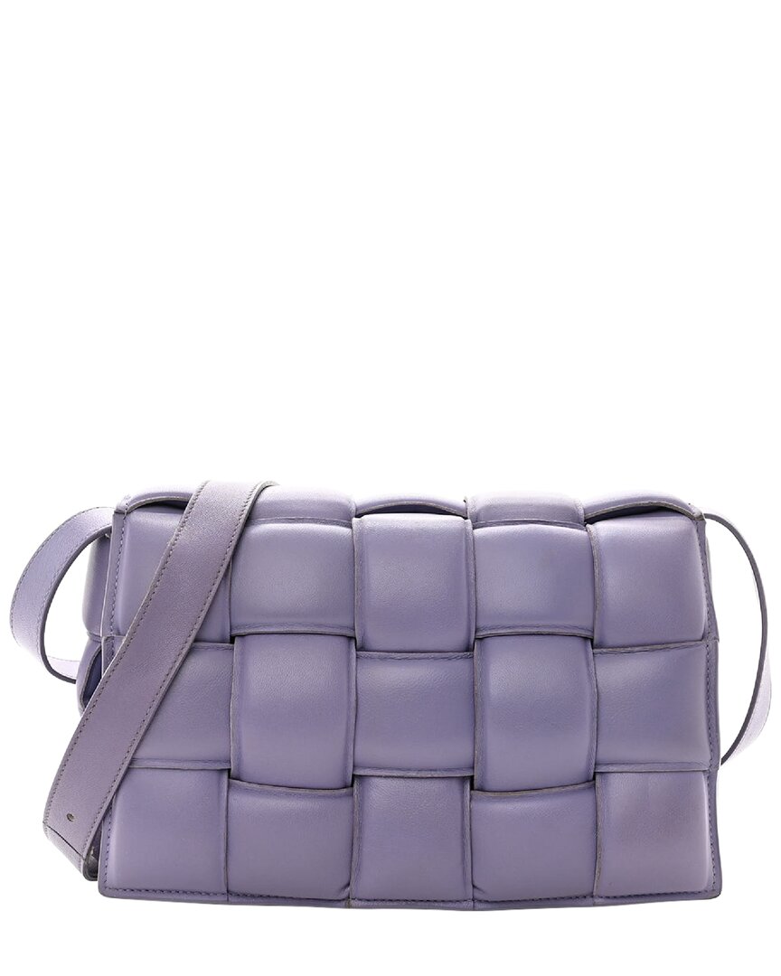 Bottega Veneta Purple Intrecciato Leather Padded Cassette Crossbody (authentic  )