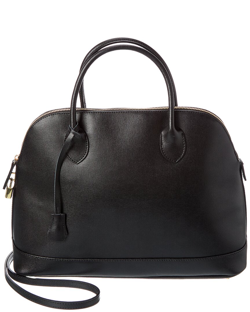 Isabella Rosetti Juno Leather Tote In Black