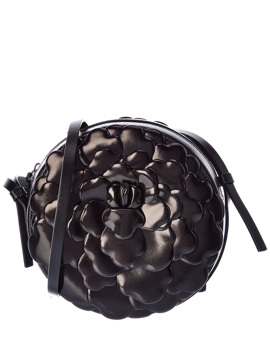 Valentino 03 Rose Edition Atelier Round Crossbody Bag In Black