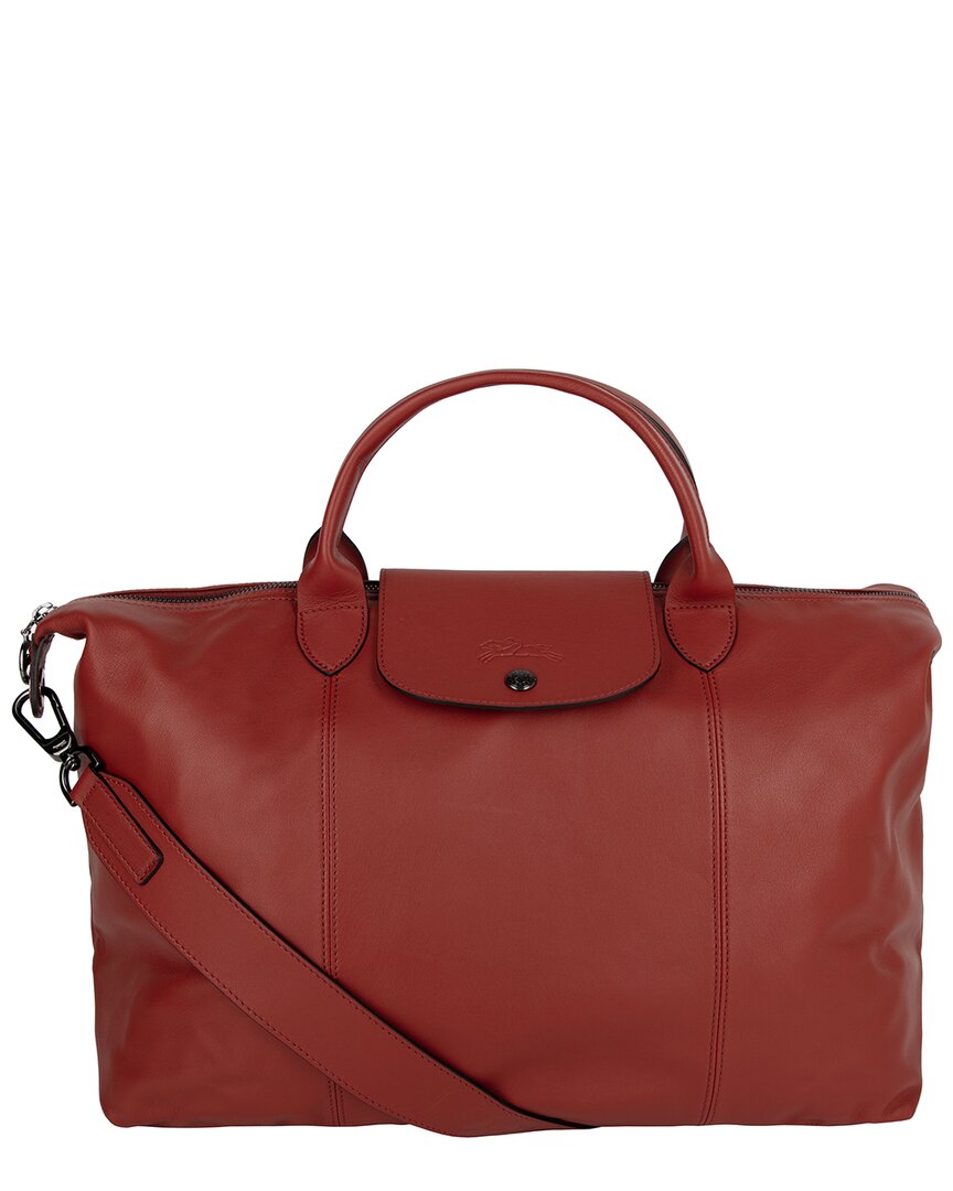 Longchamp Le Pliage Cuir Leather Top Handle Bag