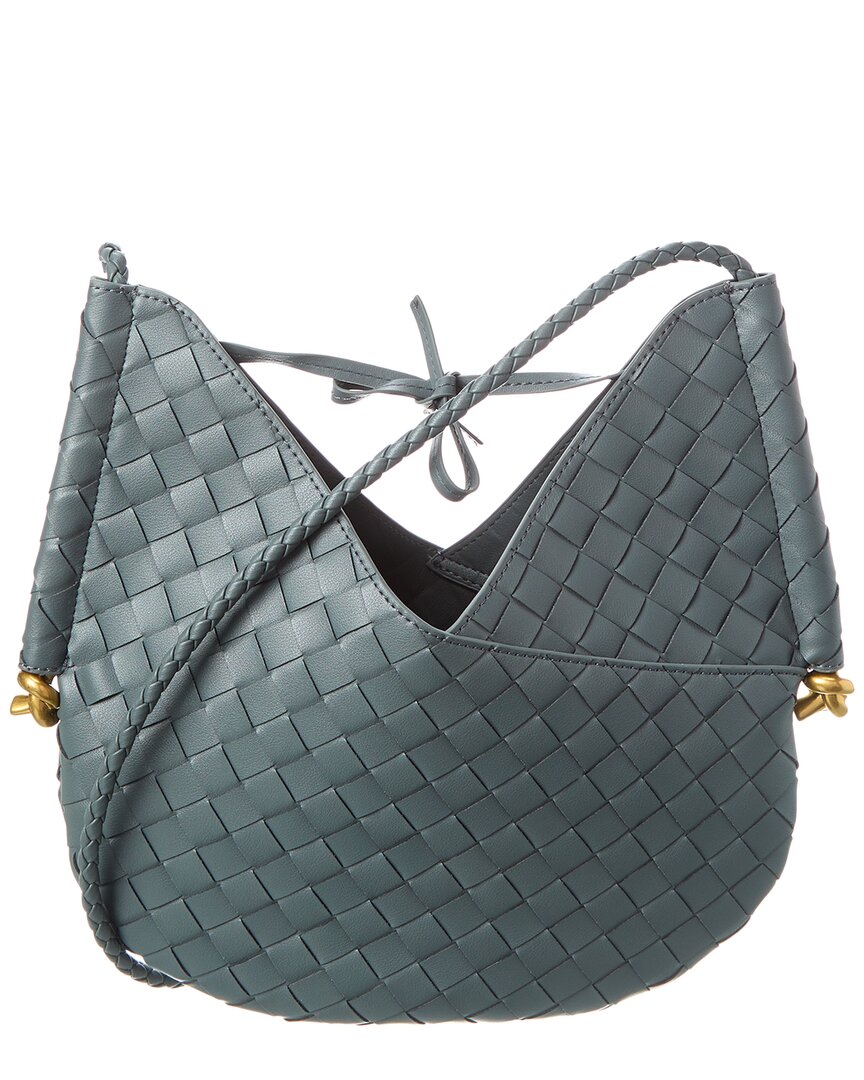 Tiffany & Fred Paris Woven Leather Hobo Bag In Blue | ModeSens