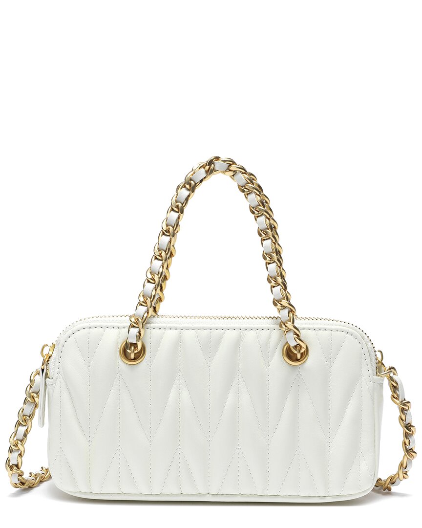 Tiffany & Fred Paris Quilted Lambskin Leather Cros