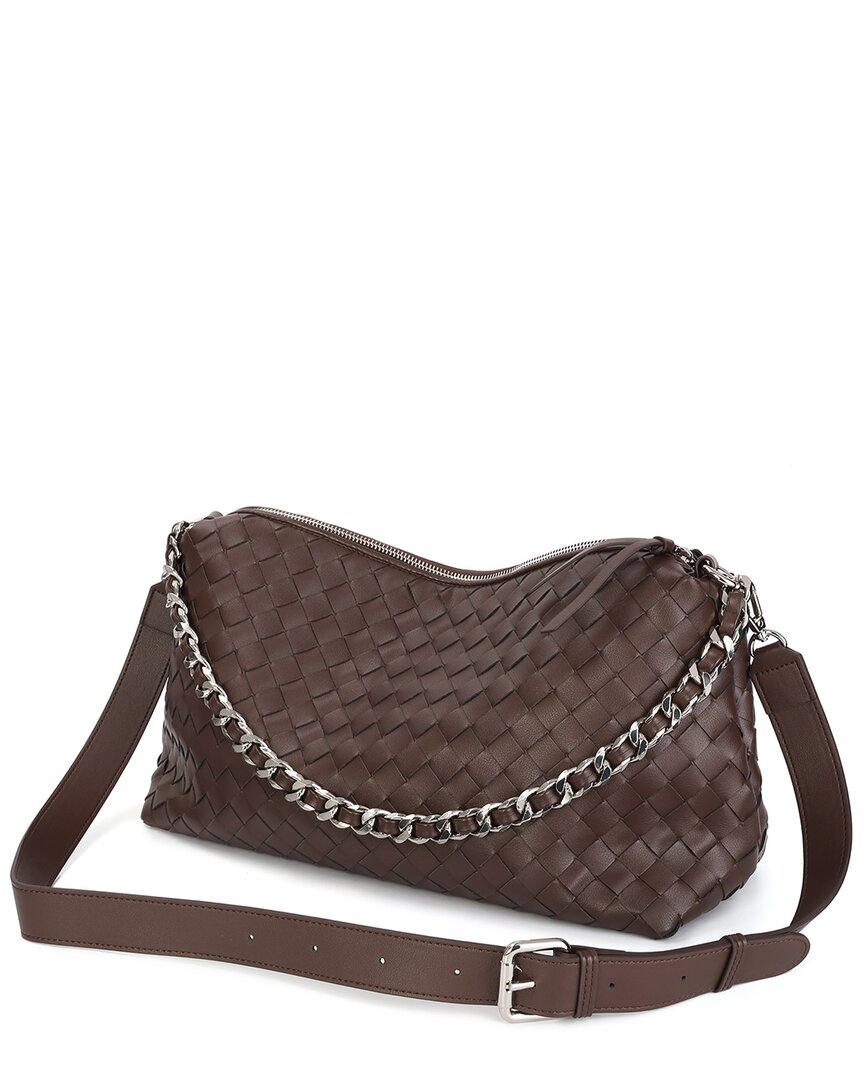 Tiffany & Fred Paris Hand-woven Leather Large Tote In Brown