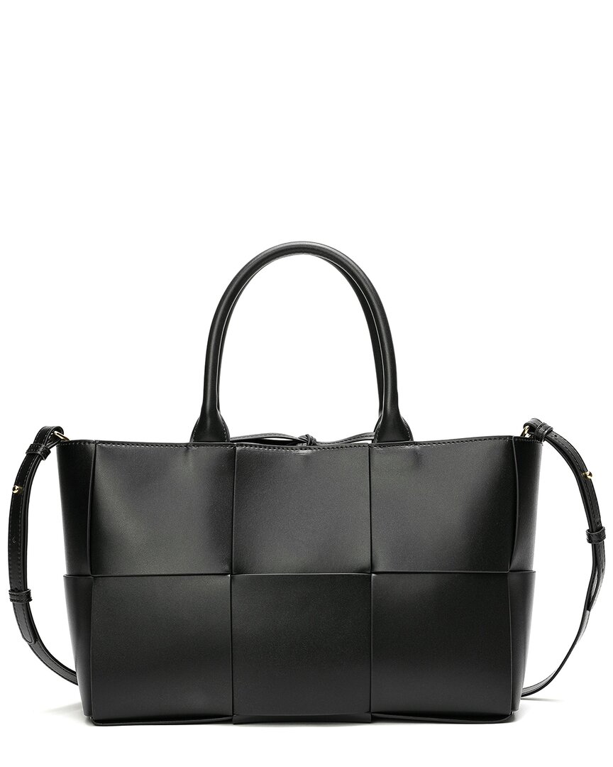 TIFFANY & FRED TIFFANY & FRED WOVEN SMOOTH LEATHER TOTE