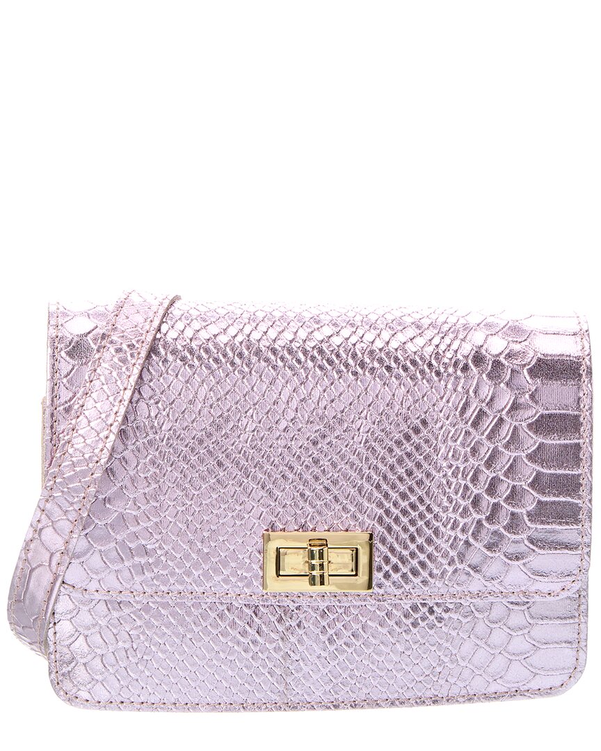 Persaman New York Carmen Leather Crossbody In Pink