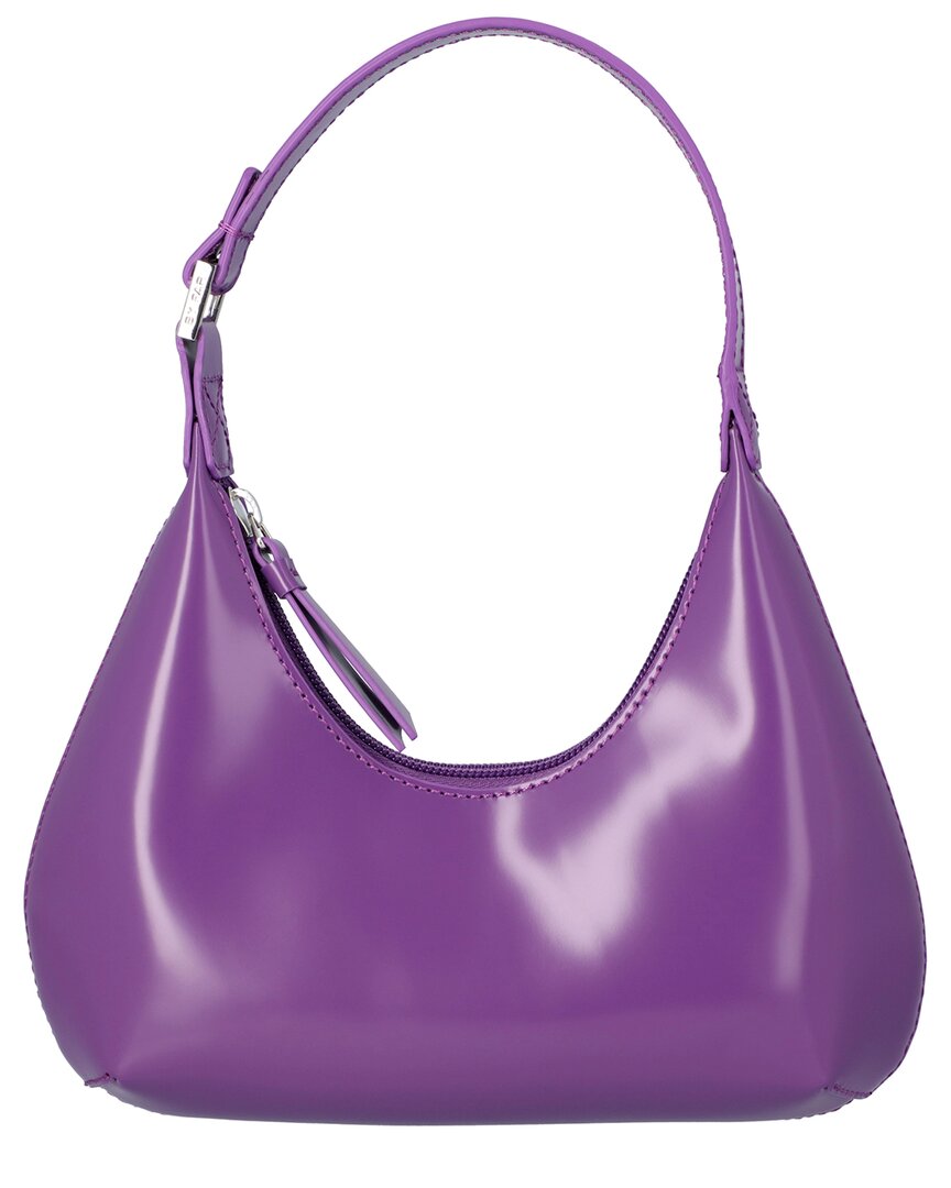 Shop By Far Baby Amber Leather Shoulder Bag In Purple