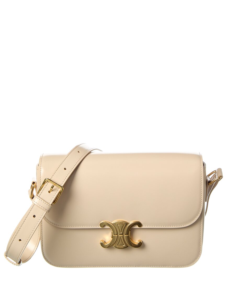 Celine Classique Triomphe Leather Shoulder Bag