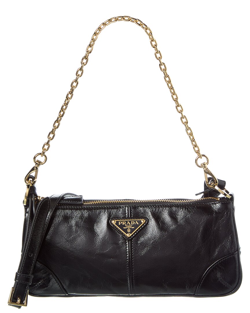 Prada Re Edition 2002 Medium Leather Shoulder Bag In Brown