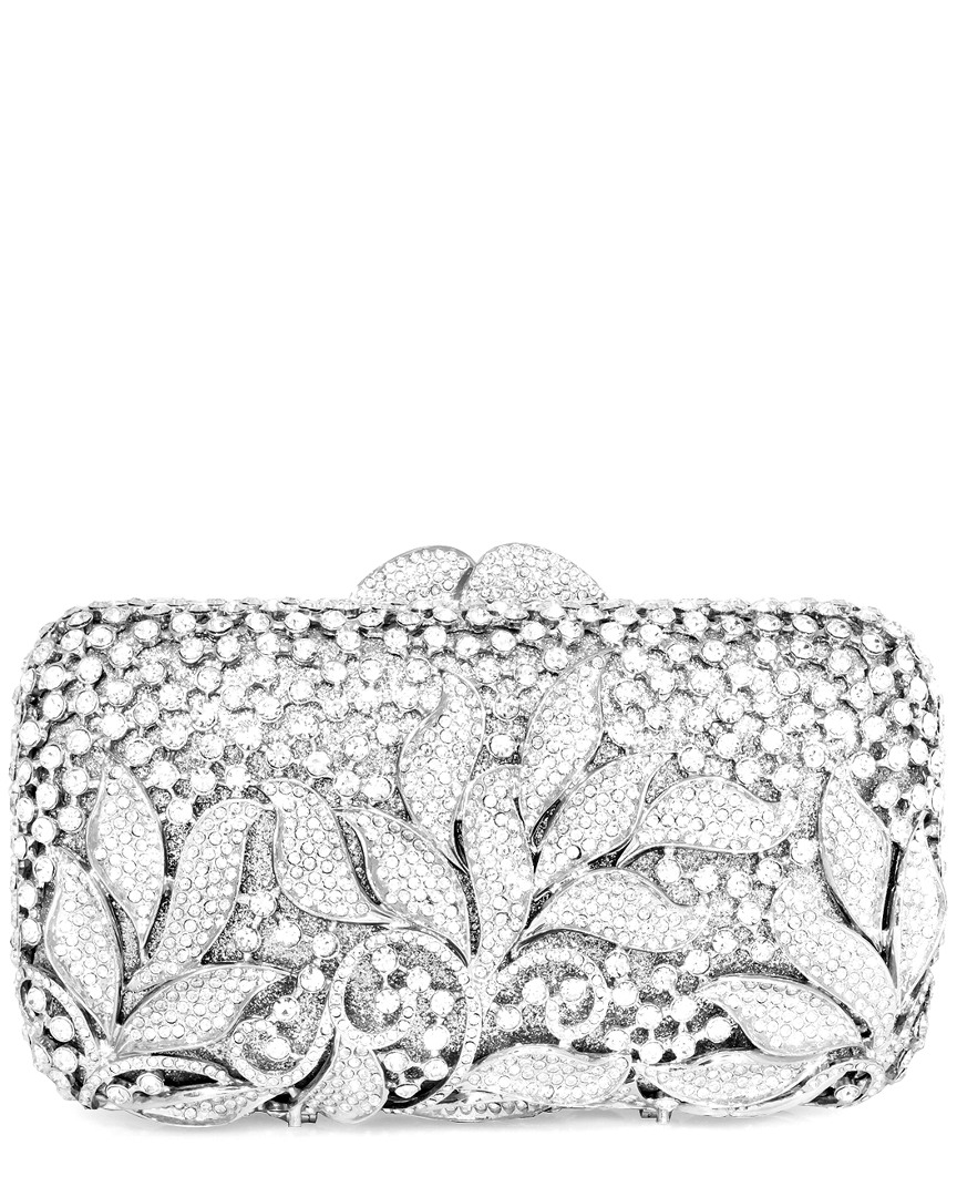 Aquaswiss Aqs Classic Leaves Crystal Clutch In Nocolor