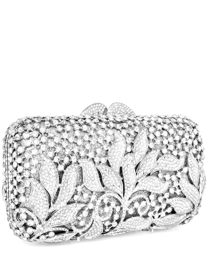 Aquaswiss Aqs Classic Leaves Crystal Clutch In Nocolor