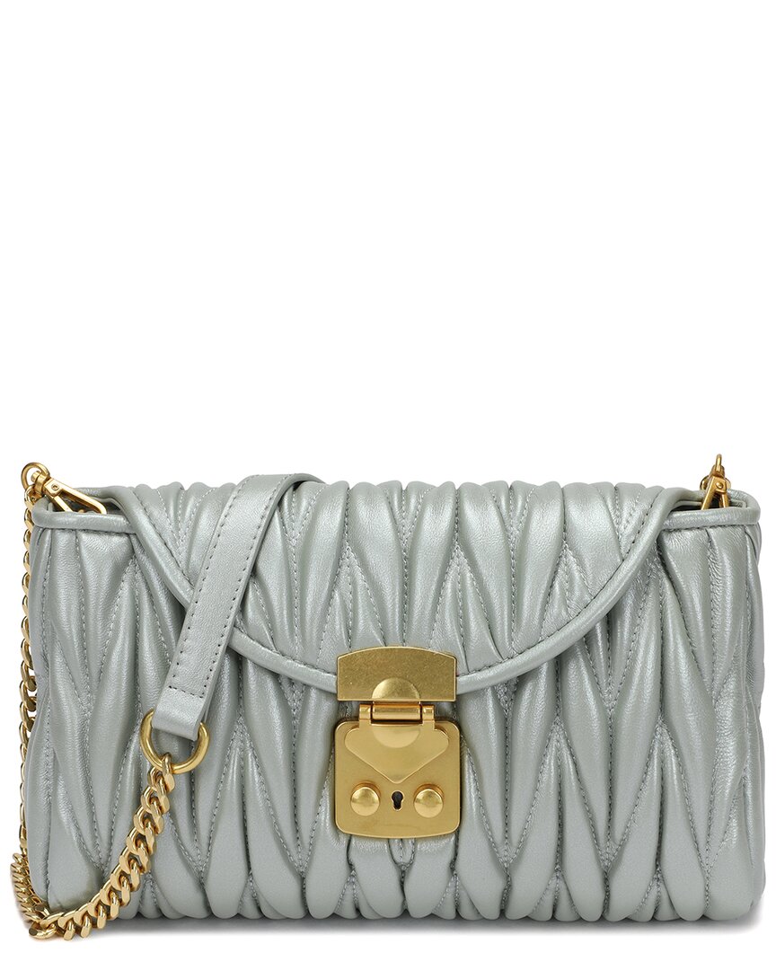 Tiffany & Fred Paris Quilted Lambskin Messenger Bag