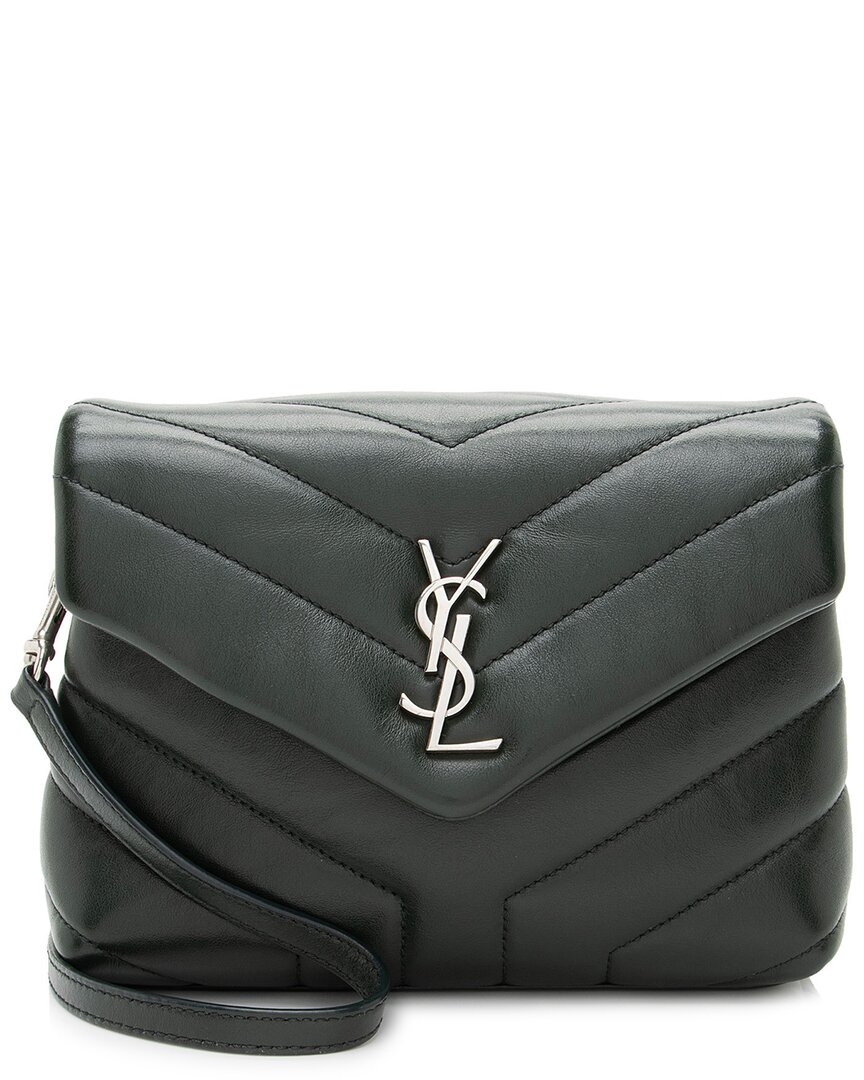 Pre-owned Louis Vuitton Saint Laurent Green Calfskin Loulou Toy Crossbody (authentic Pre-loved)