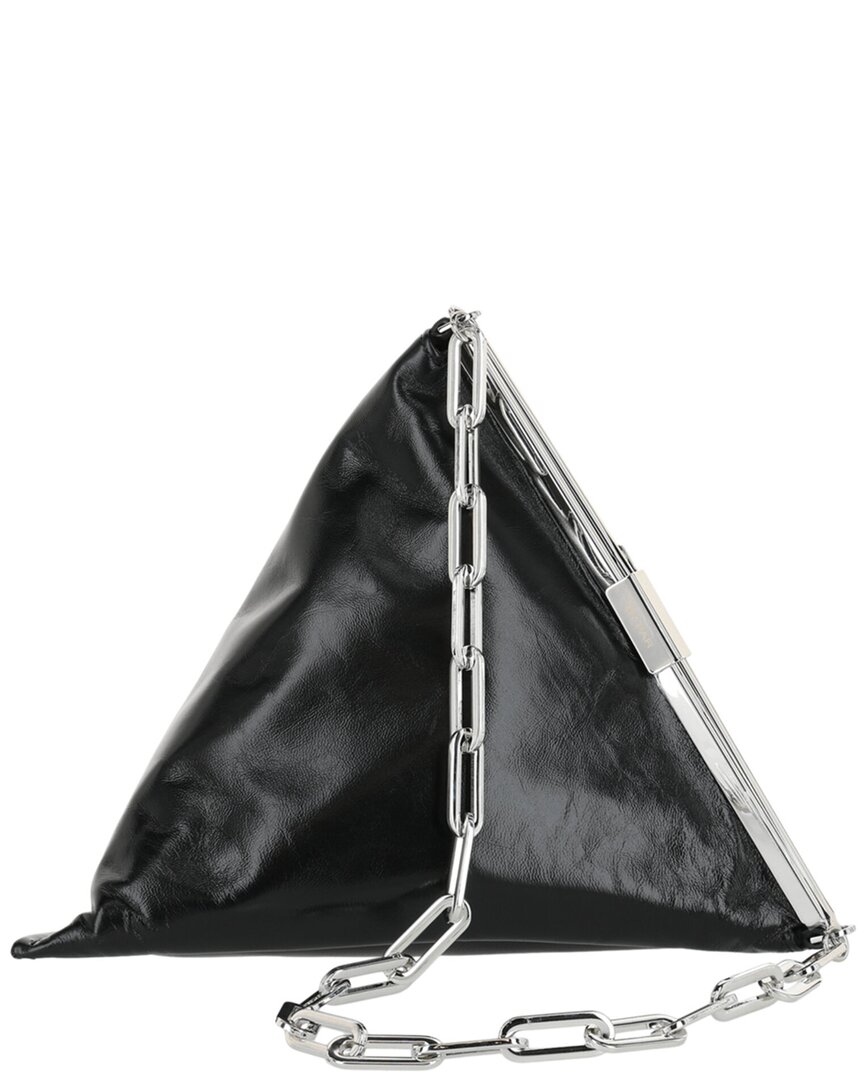 By Far Prisma Creased Shoulder Bag In Black