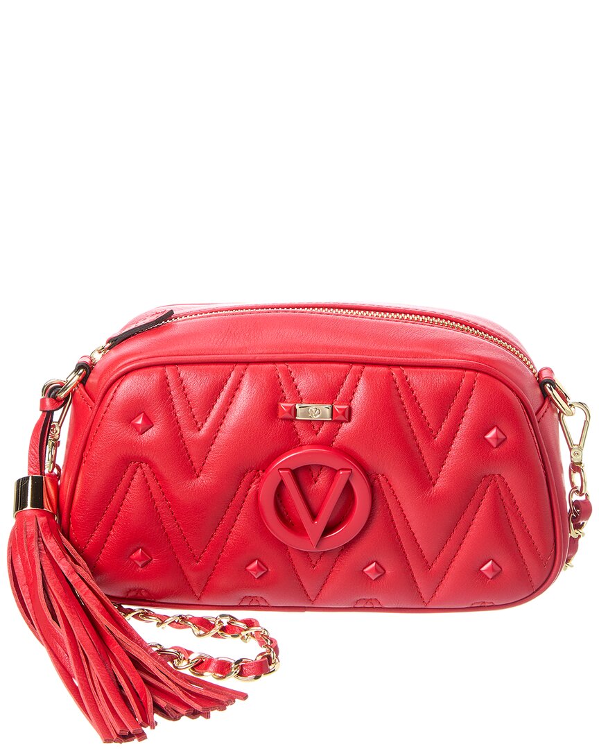 Valentino By Mario Valentino Bella Diamond Leather Crossbody In Red