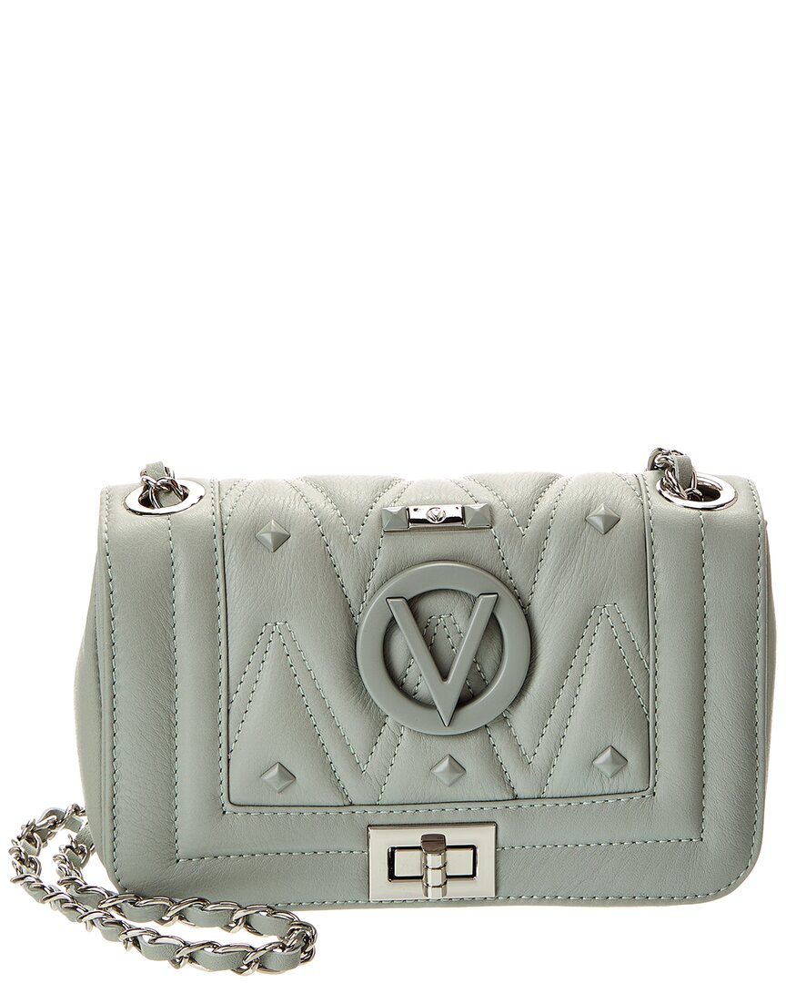 Valentino By Mario Valentino Beatriz Diamond Leather Shoulder Bag In Green