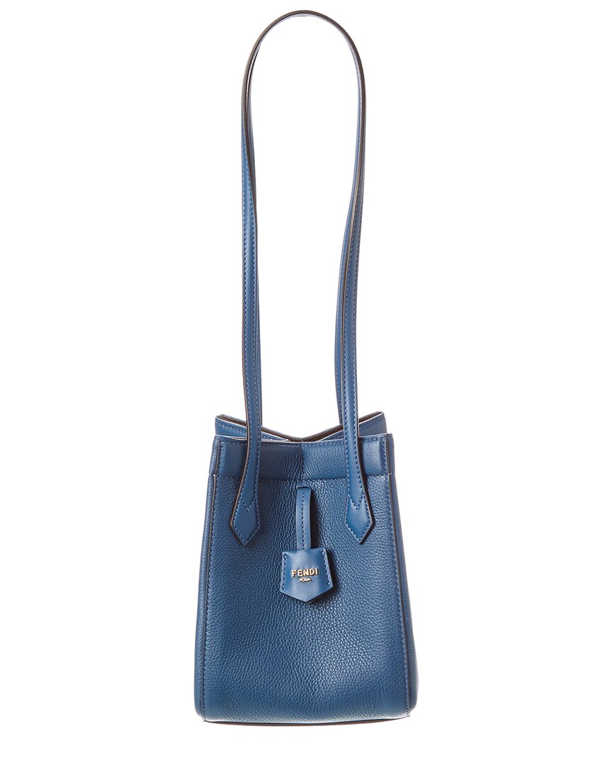 Fendi Origami Mini Leather Shoulder Bag In Blue