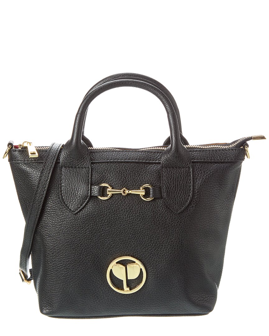 Persaman New York Taylor Leather Satchel In Black