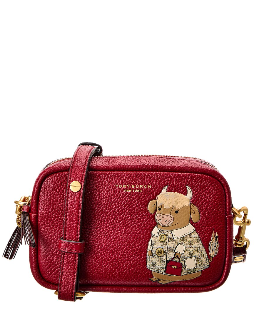 Tory Burch Ozzie The Ox Mini Leather Camera Bag In Red | ModeSens