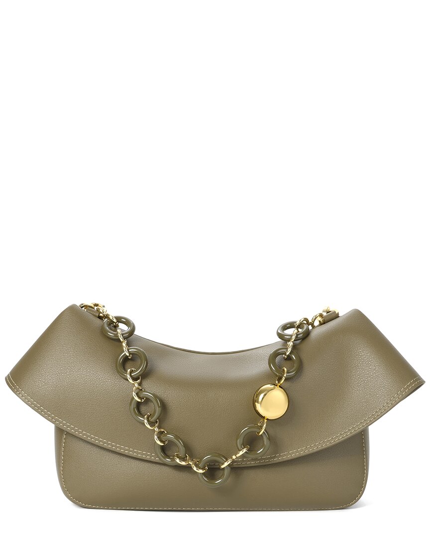 Tiffany & Fred Paris Leather Shoulder Bag In Green