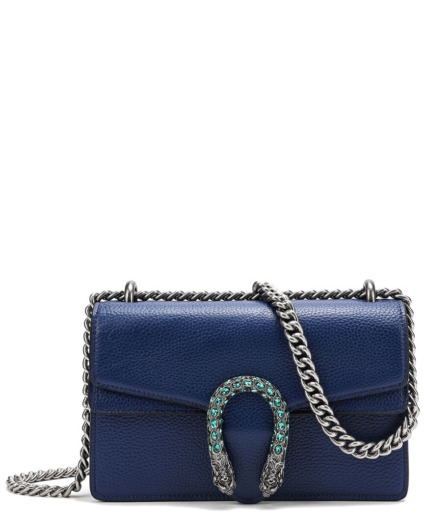 Tiffany & Fred Paris Crystal Dragon Leather Crossbody Shoulder Bag