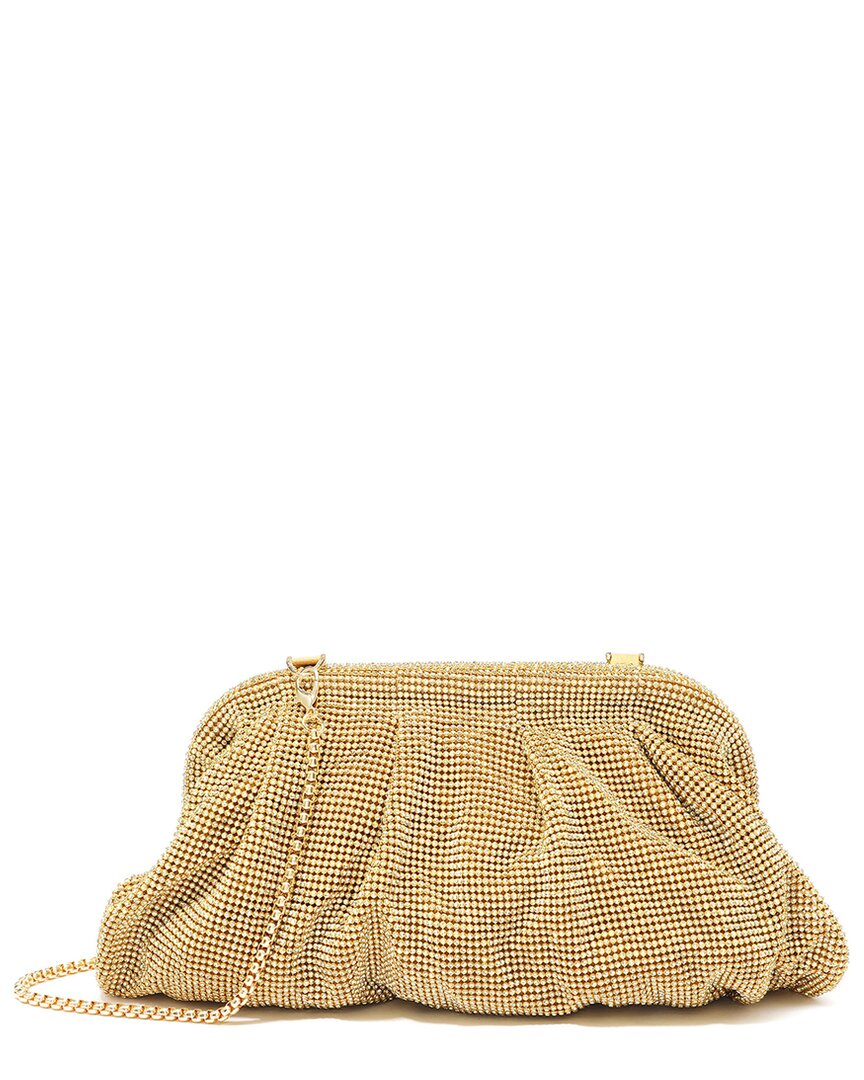 Tiffany & Fred Paris Crystal-embellished Evening Crossbody In Gold