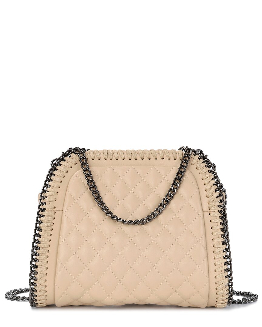 Tiffany & Fred Paris Quilted Leather Messenger Bag In Brown