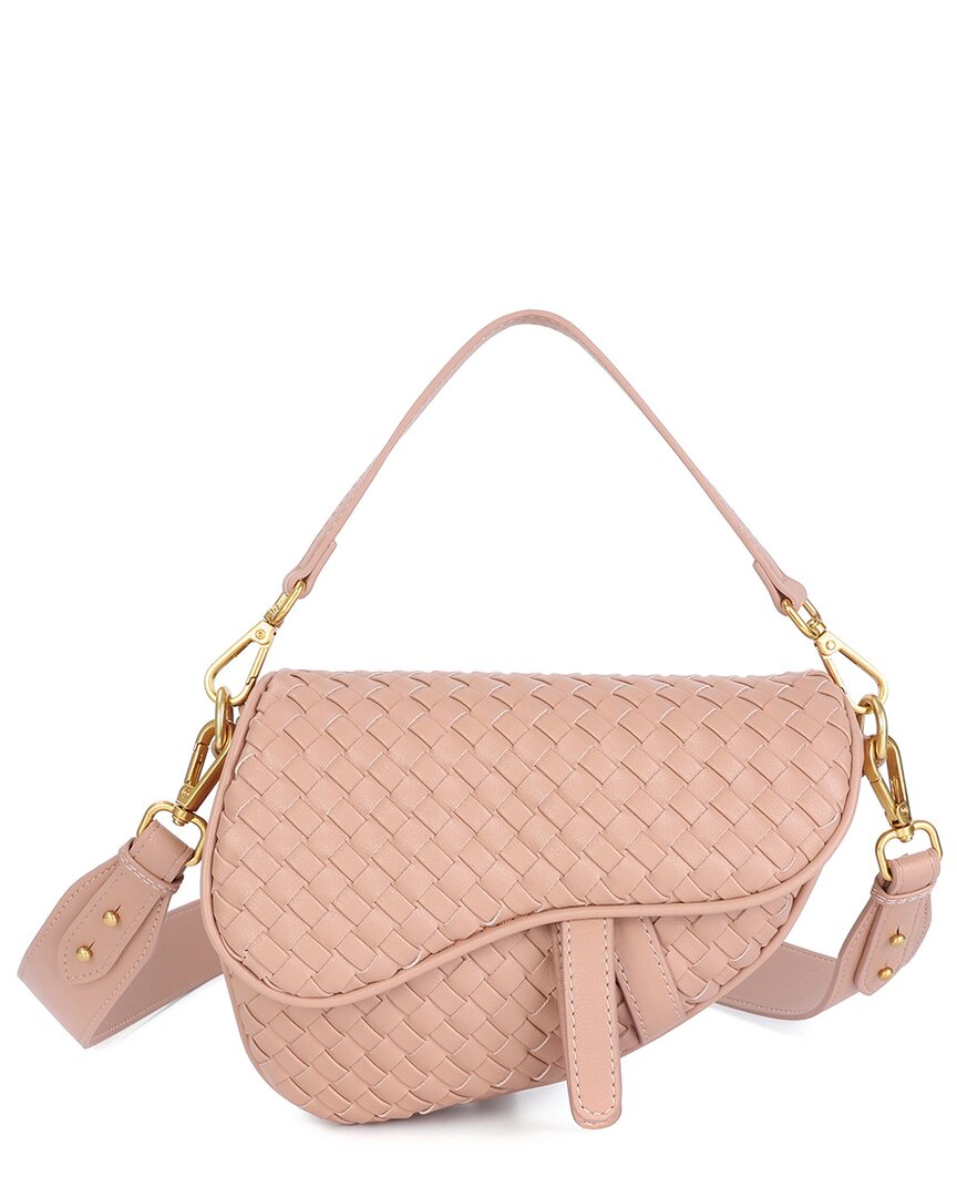 Tiffany & Fred Paris Hand-woven Leather Saddle Bag