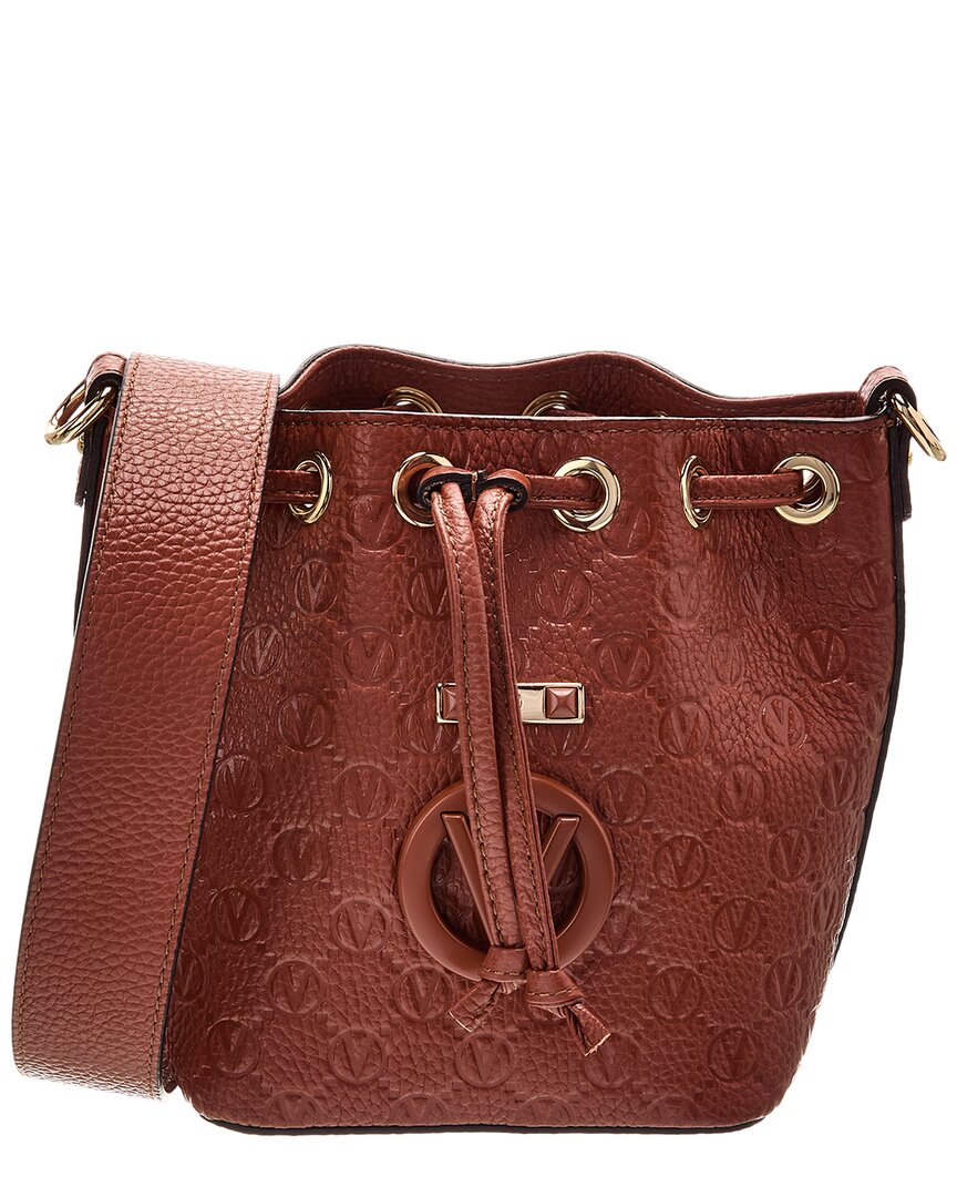 Valentino By Mario Valentino Jules Dollaro Monogram Leather Bucket Bag